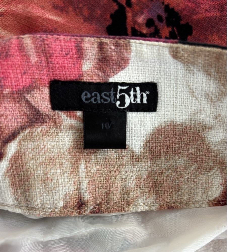 Women's East 5th Floral Skirt Size 10 Work Party Casual Preppy - Picture 2 of 7